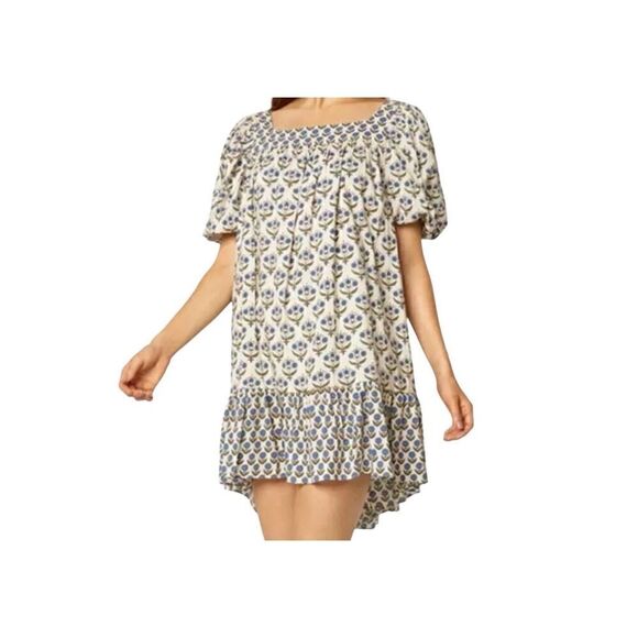 Misa Los Angeles Georgia Mini Dress Floral Print Cotton Rayon Ruffle Hem  Size: - Picture 1 of 11